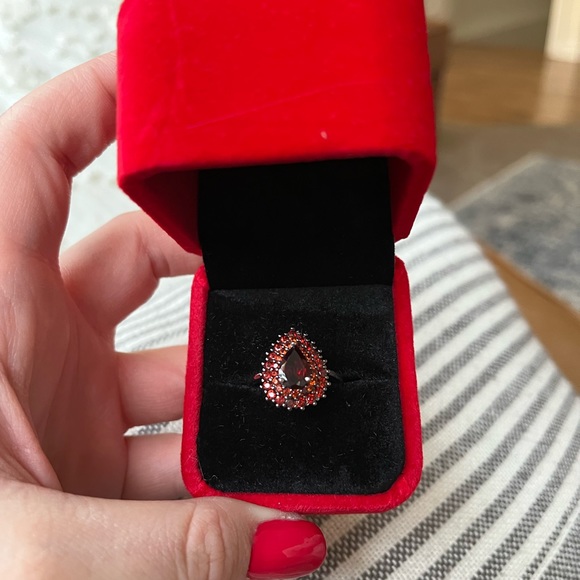 Garnet Engagement Ring - Picture 2 of 6